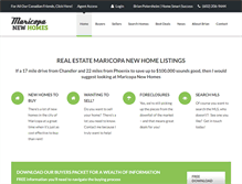 Tablet Screenshot of maricopanewhomes.net